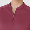 RENEW Women's The Rounds Half-Zip Mid Sleeve Scrub Top Carnation back detail