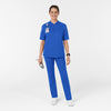 RENEW Women's The Rounds Half-Zip Mid Sleeve Scrub Top Royal full scrub set