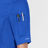 RENEW Women's The Rounds Half-Zip Mid Sleeve Scrub Top Royal side detail 2