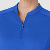 RENEW Women's The Rounds Half-Zip Mid Sleeve Scrub Top Royal back detail