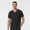 NURTUR Unisex V-Neck Scrub Top - Black men's