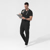 NURTUR Unisex V-Neck Scrub Top - Black men's scrub set