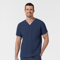 NURTUR Unisex V-Neck Scrub Top - Navy men's