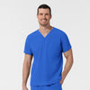 NURTUR Unisex V-Neck Scrub Top - Royal men's