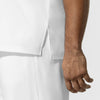 NURTUR Unisex V-Neck Scrub Top - White hemline mens