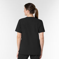 NURTUR Unisex V-Neck Scrub Top - Black back
