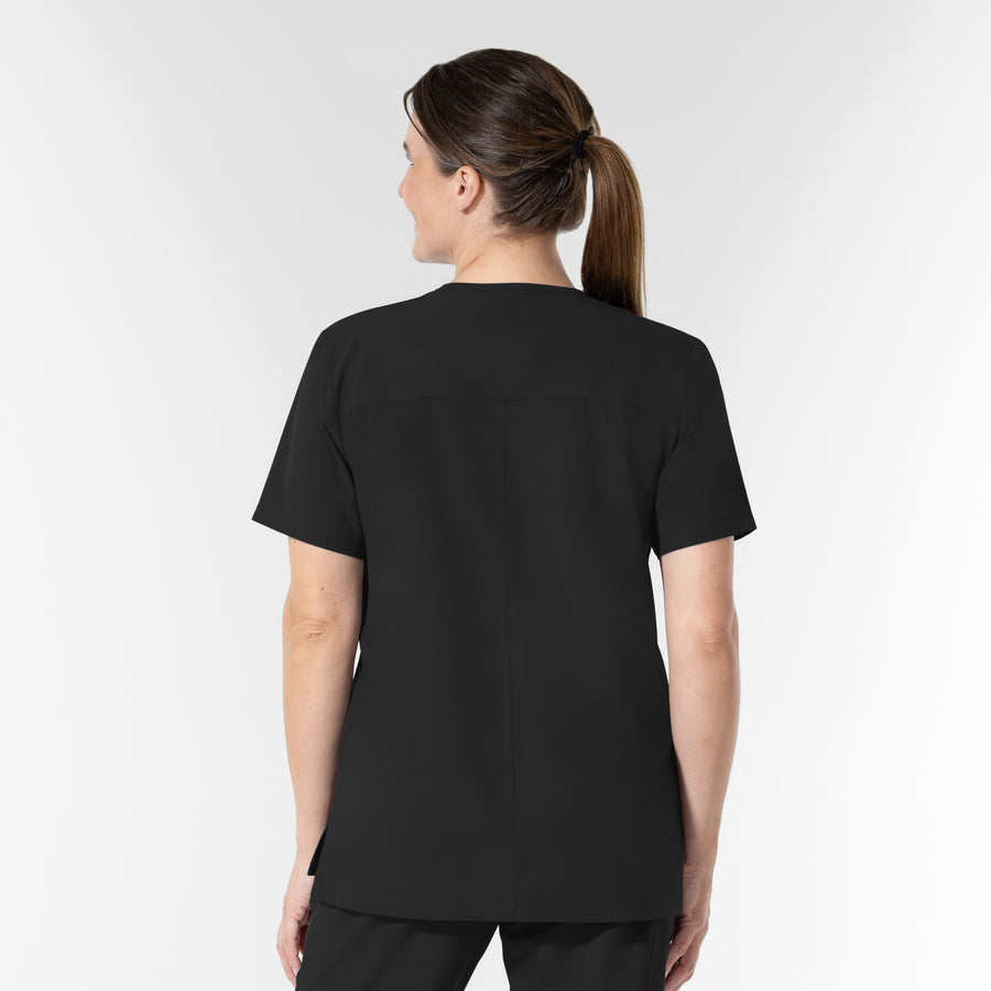 NURTUR Unisex V-Neck Scrub Top - Black back