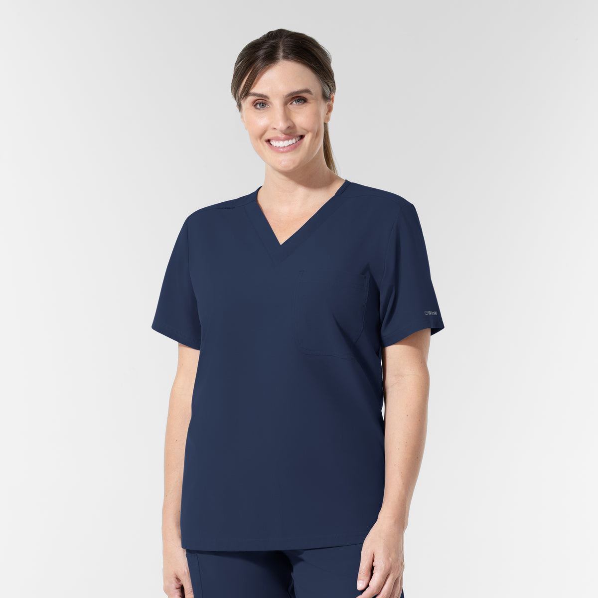 NURTUR Unisex V-Neck Scrub Top - Navy