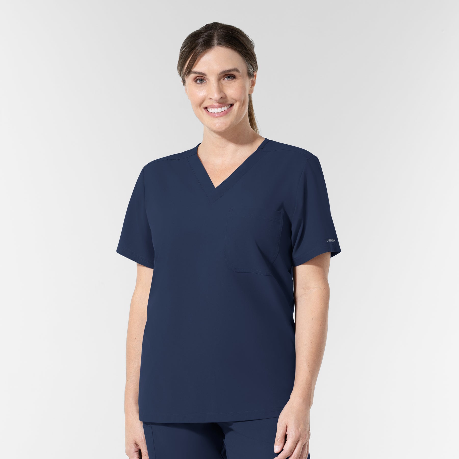 NURTUR Unisex V-Neck Scrub Top - Navy