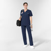 NURTUR Unisex V-Neck Scrub Top - Navy scrub set