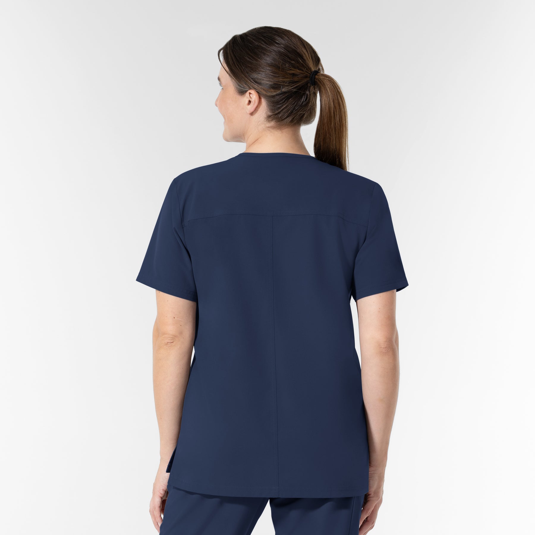 NURTUR Unisex V-Neck Scrub Top - Navy back