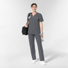 NURTUR Unisex V-Neck Scrub Top - Pewter scrub set