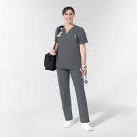 NURTUR Unisex V-Neck Scrub Top - Pewter scrub set