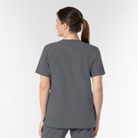 NURTUR Unisex V-Neck Scrub Top - Pewter back