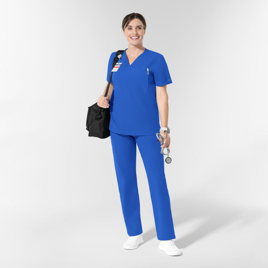 NURTUR Unisex V-Neck Scrub Top - Royal scrub set