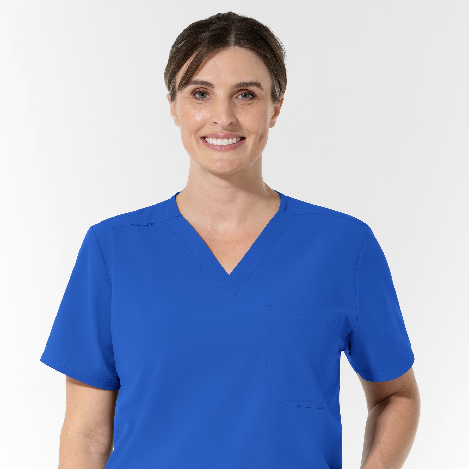 NURTUR Unisex V-Neck Scrub Top - Royal neckline