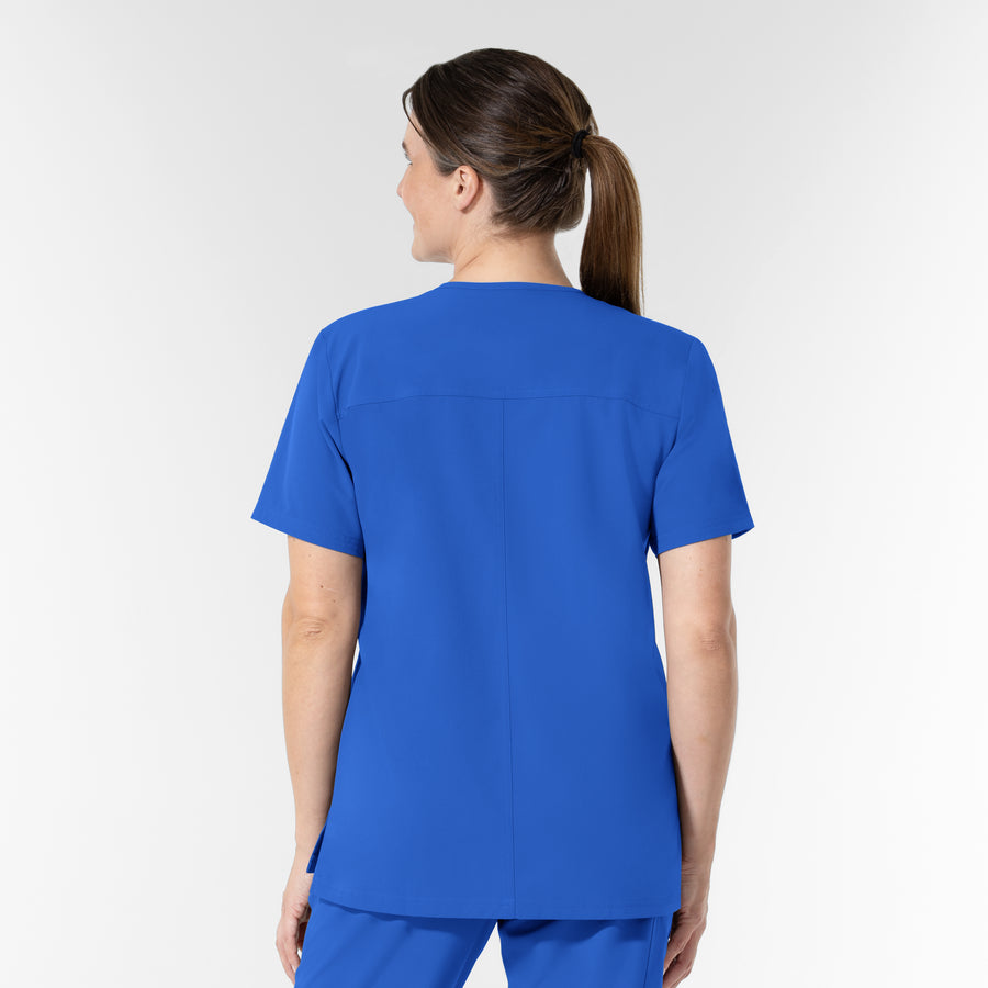 NURTUR Unisex V-Neck Scrub Top - Royal back