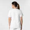 NURTUR Unisex V-Neck Scrub Top - White back womens
