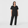 NURTUR Unisex V-Neck Scrub Top Black full scrub set