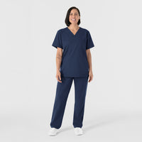 NURTUR Unisex V-Neck Scrub Top Navy full scrub set