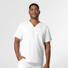 NURTUR Unisex V-Neck Scrub Top White