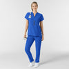 RENEW Women's Mandarin Collar Scrub Top Royal full scrub set