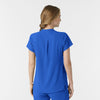 RENEW Women's Mandarin Collar Scrub Top Royal back view