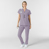 RENEW Women's Mandarin Collar Scrub Top Wisteria scrub set