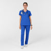 Boundless Women's Slip in Pockets V-Neck Scrub Top Royal full scrub set