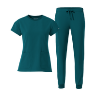 Nurtur Women's Cap Sleeve and Jogger Scrub Set