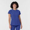 NURTUR Women's Cap Sleeve Crew Neck Scrub Top Galaxy Blue