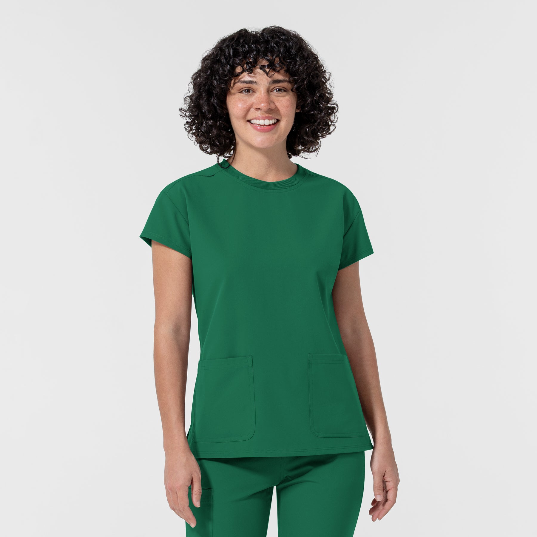 NURTUR Women's Cap Sleeve Crew Neck Scrub Top Hunter