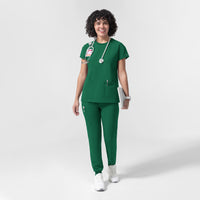 NURTUR Women's Cap Sleeve Crew Neck Scrub Top Hunter full scrub set