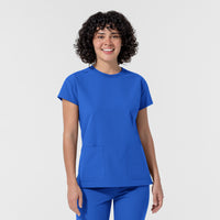 NURTUR Women's Cap Sleeve Crew Neck Scrub Top Royal
