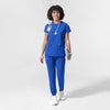 NURTUR Women's Cap Sleeve Crew Neck Scrub Top Royal full scrub set