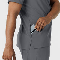 RENEW Men's V-Neck 5 Pocket Scrub Top - Pewter