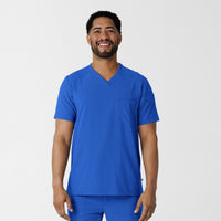 RENEW Men's V-Neck 5 Pocket Scrub Top Royal