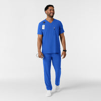 RENEW Men's V-Neck 5 Pocket Scrub Top Royal full scrub set
