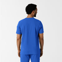 RENEW Men's V-Neck 5 Pocket Scrub Top Royal back view
