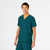 W123 Unisex 4 Pocket Utility Scrub Top - Caribbean