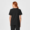 W123 Unisex 4 Pocket Utility Scrub Top - Black