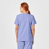 W123 Unisex 4 Pocket Utility Scrub Top - Ceil Blue