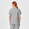 W123 Unisex 4 Pocket Utility Scrub Top - Grey