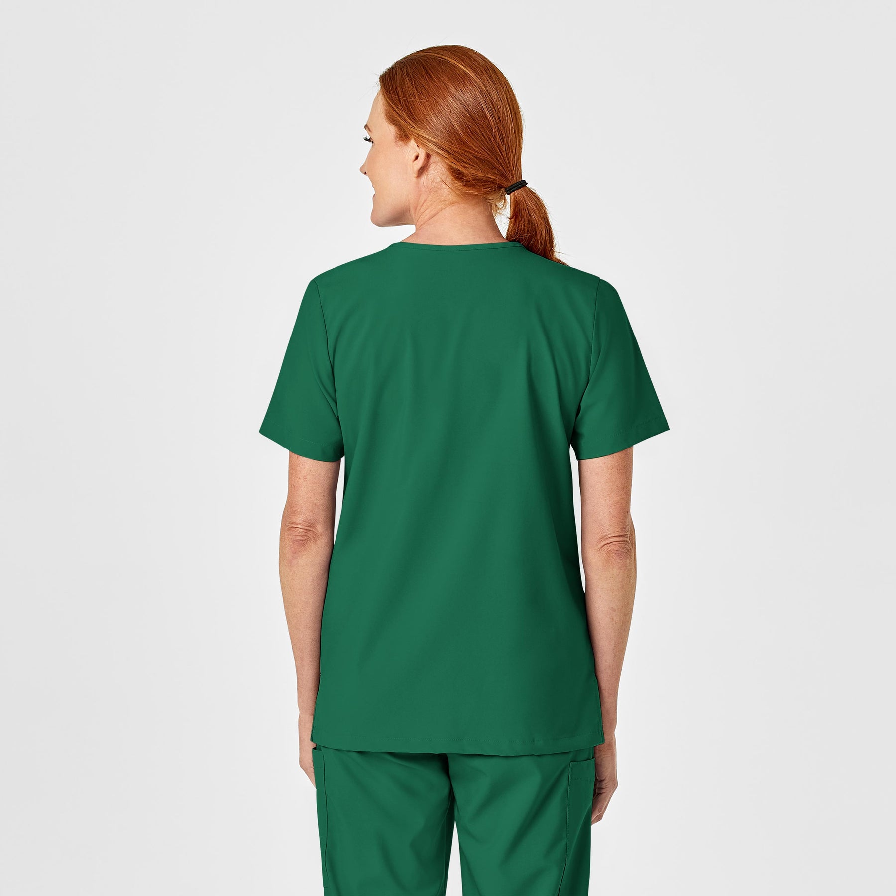W123 Unisex 4 Pocket Utility Scrub Top - Hunter