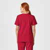 W123 Unisex 4 Pocket Utility Scrub Top - Red