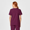 W123 Unisex 4 Pocket Utility Scrub Top - Wine