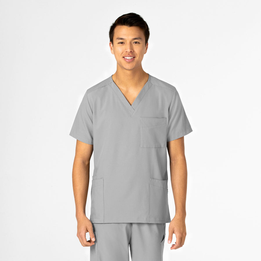 Wink W123 Unisex 4 Pocket Utility Scrub Top Grey