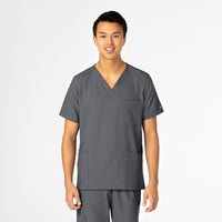 Wink W123 Unisex 4 Pocket Utility Scrub Top Pewter