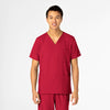 Wink W123 Unisex 4 Pocket Utility Scrub Top Red