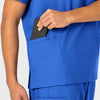 W123 Unisex 4 Pocket Utility Scrub Top Royal side detail 2